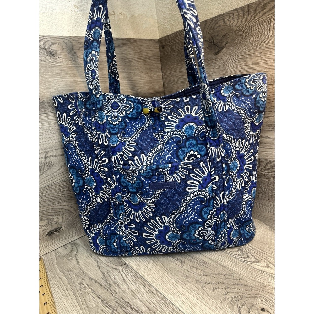 2 Tone Blue Floral Tote By Vera Bradley